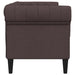 Tweezitsbank Chesterfield-stijl stof donkerbruin