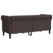 Tweezitsbank Chesterfield-stijl stof donkerbruin