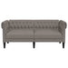 Tweezitsbank Chesterfield-stijl stof taupe