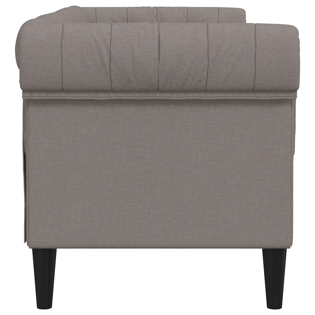 Tweezitsbank Chesterfield-stijl stof taupe