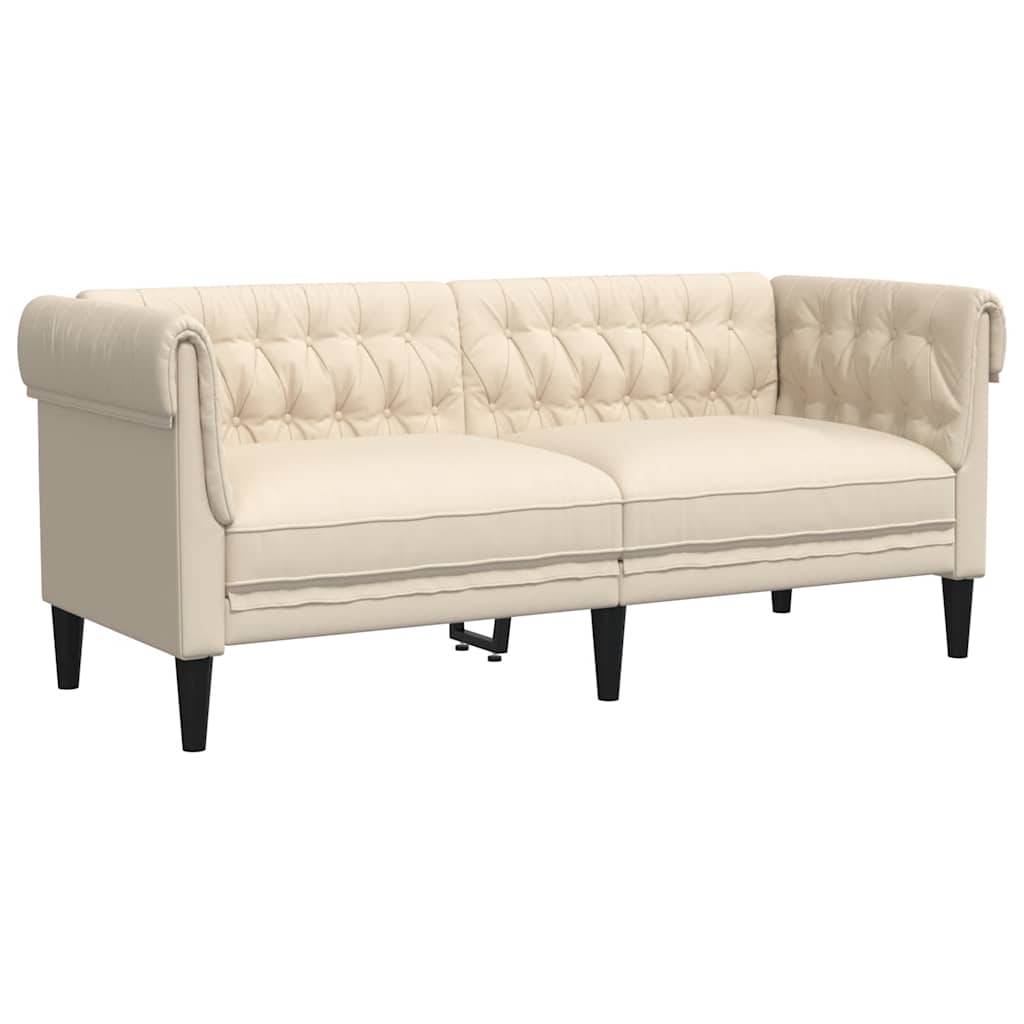 Tweezitsbank Chesterfield-stijl linnen