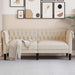 Tweezitsbank Chesterfield-stijl linnen