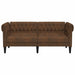 Tweezitsbank Chesterfield-stijl stof bruin