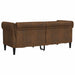 Tweezitsbank Chesterfield-stijl stof bruin