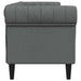 Driezitsbank Chesterfield-stijl stof donkergrijs