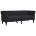 Driezitsbank Chesterfield-stijl stof zwart