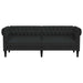 Driezitsbank Chesterfield-stijl stof zwart