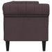 Driezitsbank Chesterfield-stijl stof donkerbruin