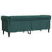 Driezitsbank Chesterfield-stijl stof donkergroen