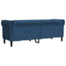 Driezitsbank Chesterfield-stijl stof blauw