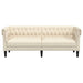 Driezitsbank Chesterfield-stijl linnen