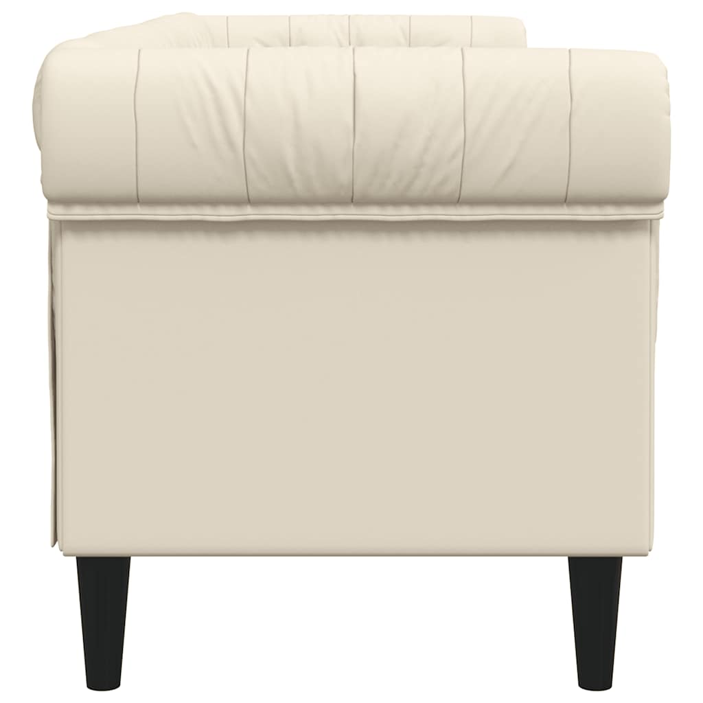 Driezitsbank Chesterfield-stijl linnen