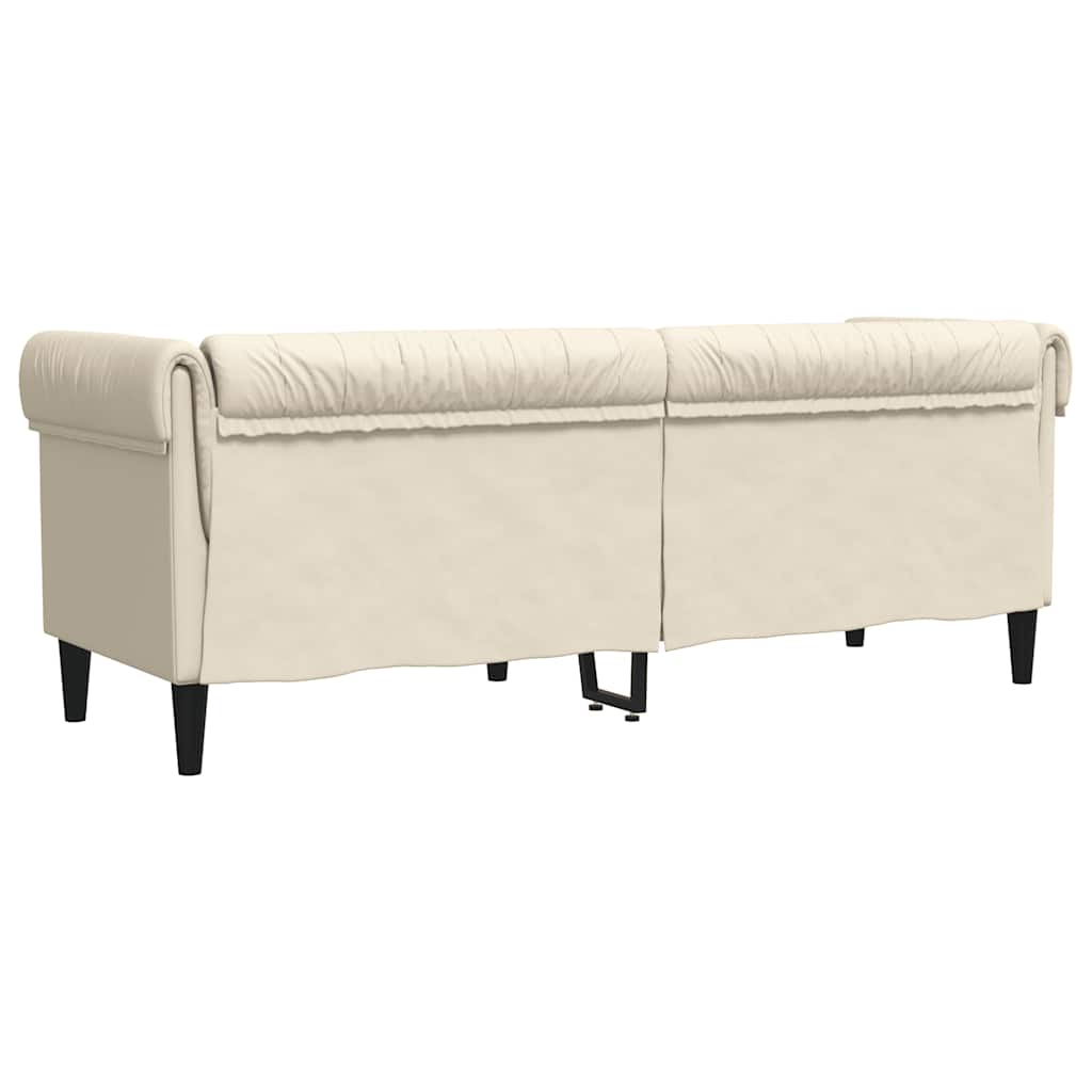 Driezitsbank Chesterfield-stijl linnen