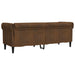 Driezitsbank Chesterfield-stijl stof bruin