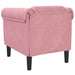 Fauteuil fluweel roze
