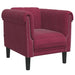 Fauteuil fluweel wijnrood
