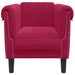 Fauteuil fluweel wijnrood