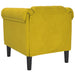 Fauteuil fluweel geel