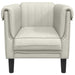 Fauteuil fluweel crèmekleurig