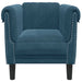 Fauteuil fluweel blauw