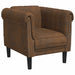 Fauteuil kunstsuède bruin