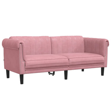 2-zitsbank fluweel roze