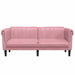 2-zitsbank fluweel roze