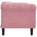 2-zitsbank fluweel roze
