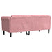 2-zitsbank fluweel roze