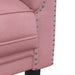 2-zitsbank fluweel roze