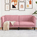 2-zitsbank fluweel roze