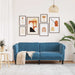 2-zitsbank fluweel blauw