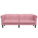 Driezitsbank fluweel roze