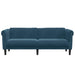 Driezitsbank fluweel blauw