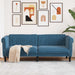 Driezitsbank fluweel blauw