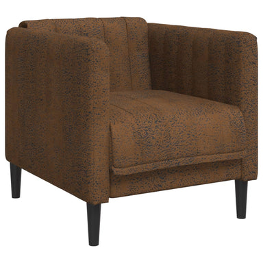 Fauteuil kunstsuède bruin