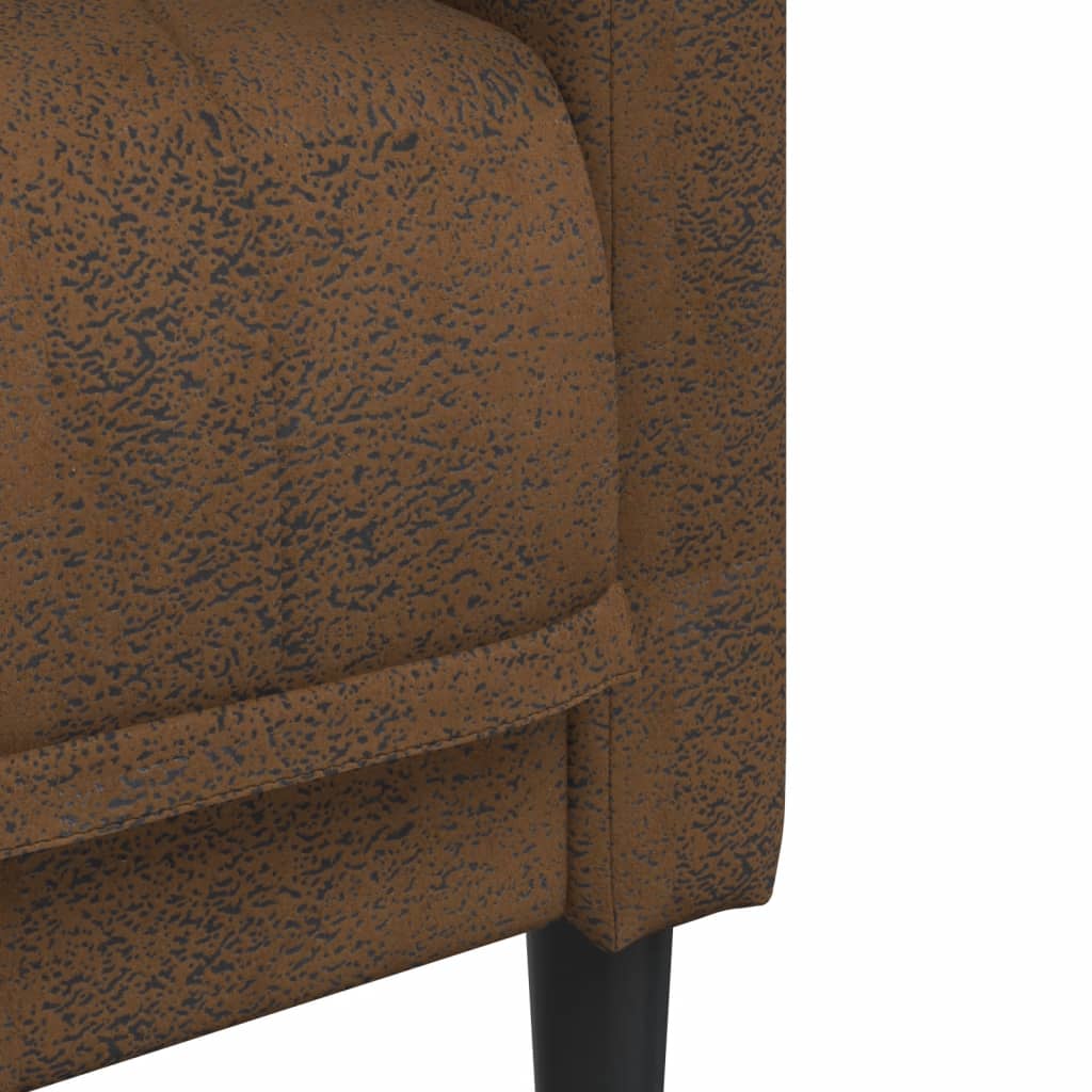 Fauteuil kunstsuède bruin