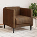 Fauteuil kunstsuède bruin