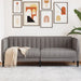 Tweezitsbank stof taupe
