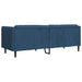 Driezitsbank stof blauw