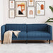 Driezitsbank stof blauw