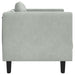 Fauteuil met kussen fluweel lichtgrijs