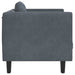 Fauteuil met kussens fluweel donkergrijs