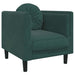 Fauteuil met kussen fluweel donkergroen
