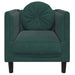 Fauteuil met kussen fluweel donkergroen