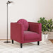 Fauteuil met kussen fluweel wijnrood