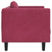 Fauteuil met kussen fluweel wijnrood