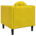 Fauteuil met kussen fluweel geel