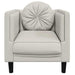 Fauteuil met kussen fluweel crèmekleurig