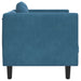 Fauteuil met kussen fluweel blauw